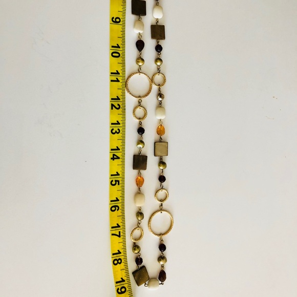 Lia Sophia Gold Tone and Warm Hue Stones Necklace - Picture 4 of 6